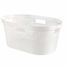 Paniere A Linge 40l Blanc Panier A Linge Entretien Du Linge Rangement Et Entretien Gifi