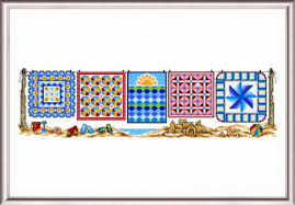 $4.50 art deco owl 02. Summer Quilts Row Cross Stitch Pattern By Ursula Michael Crosstitch Com