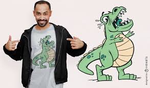 Descarga Vector De T-rex Manos Diseño De Camiseta Triste