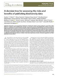 PDF) A Decision Tree For Assessing The Risks And Benefits Of Publishing  Biodiversity Data