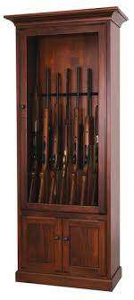 21l x 16w x 55h. Amish Handcrafted 12 Gun Cabinet From Dutchcrafters Amish Furniture