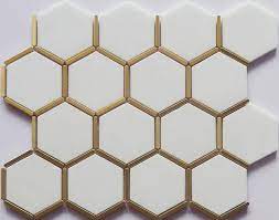 Gold Trim White Tile Supply Depot Gold Tile Modern Master Bathroom Gold Bathroom