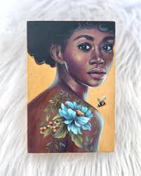 Here's my summer sunset dragon all finished (commission). Light box makes  her look a little darker than she is so there's a pic of her