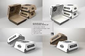 Get the easy to use and edit box and bags professional mockup templates. Burger Box Packaging Mockup V 1 Burger Box Burger Packaging Packaging Mockup