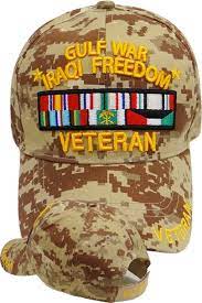 Gulf War Iraqi Freedom Veteran Cap Desert Digital Camouflage Digital Camouflage Military Memorabilia Veteran Hats