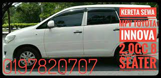 We provide car rental for toyota innova, hyundai starex royale & toyota vellfire, so call us now or book online! Kereta Sewa Mpv Toyota Innova 0136126060