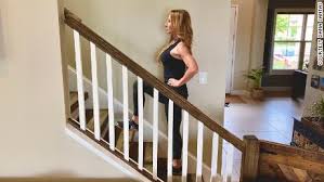 Overlap at least 3 inches (7.62 cm) of the chair rail ladder with chair rail in the bottom of the stairs, so there is enough edge to mark the angle. Step Up Your Strength And Balance With This Stair Workout Cnn