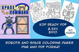 Download 20 Robot Coloring Pages For Kids Printable Pdf And Png Files 551857 Coloring Pages Design Bundles