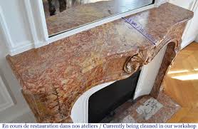 Cheminee Ancienne De Style Louis Xv En Marbre Breche De Saint Maximin Marbre