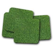 4 set lush green gr coaster turf