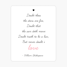 Doubt Thou The Stars Are Fire Shakespeare Greeting Card By Soundofwaves Redbubble