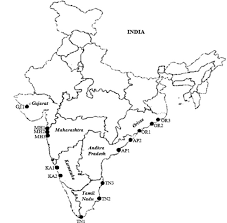 Its capital and largest city is chennai. Map Of India Showing Geographical Localities Of Sesuvium Portulacastrum Download Scientific Diagram