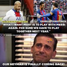 Fc barcelona vs psg memes. Troll Football Neymar Is Returning To Fc Barcelona In Facebook