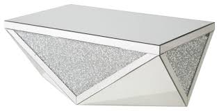 Aico manufactures a large selection of coffee tables, console tables, sofa tables and occasional table sets. Montreal Geometric Cocktail Table Mirrored Contemporary Coffee Tables By Michael Amini Houzz