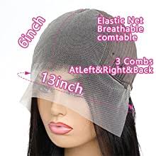 Amazon.com : LARVOB Lace Front Wigs Human Hair Pre Plucked 13x6 HD  Transparent Straight Lace Front Wig Human Hair Wigs with Baby Hair Bleached  Knots 34Inch 180% Density Frontal Wigs for Black