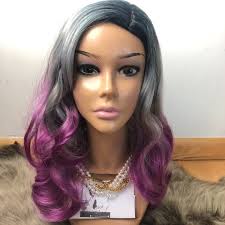 Purple Ombré Curly Wavy Wig *NWT*