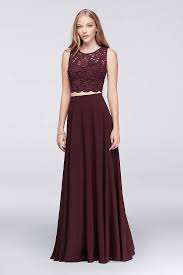 Find The Perfect Prom Dresses At David 39 S Bridal And Choose From A Unique Variety Of Colors L Prom Dresses Long Two Piece Bridesmaid Dresses Crop Top Dress