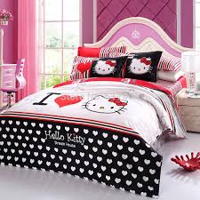 Who wants to get a very cute and super fun hello kitty comforter set today? 2021 Hello Kitty King Size Bedding 500tc Cotton Bedsheets Sets With Flat Bed And Fitted Bed Sheet Black Red Hello Kitty Duvet Set From Hhaliqiqin 125 43 Dhgate Com