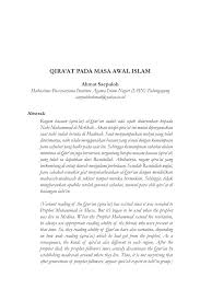 Check spelling or type a new query. Pdf Qira At Pada Masa Awal Islam