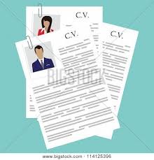Download a free preview or high quality adobe illustrator ai, eps, pdf and high resolution jpeg versions. Vector Illustration Curriculum Vitae With Woman And Man Photo Cv On Blue Background Job Interview Concept With Cv Resume Poster Id 114125396