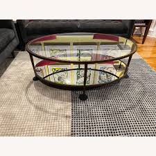 A quick glance at this pairing, and we can easily see the clairemont coffee table is too tall for our sofa. Crate Barrel Clairemont Oval Coffee Table Aptdeco