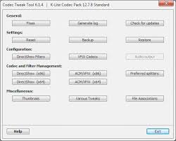 Functionality such as win7dsfiltertweaker and codec tweak tool built in. Codec Tweak Tool 6 5 3 Free Download Videohelp