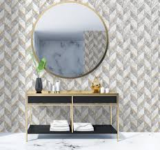 The shades of grey and beige were different. Holden Carrara Tile Grey Gold 89340 Wallpaper Central