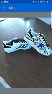 ✅ kauf auf rechnung ✅ 100 tagen rückgaberecht. Schuhe Adidas Superstar Mit Gewebe Bunt Auf Den Streifen Und Geschrieben Mehr Ebay