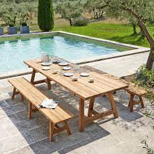 banc de jardin en teck recycle tecka garden table outdoor tables outdoor furniture
