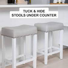 White counter stools wholesalers and suppliers can get better bargains from the sellers especially when buying in bulk to stock up their businesses. Hylie Nailhead 24 Inch Bar Stool Gray Seat And White Finish Nathan James
