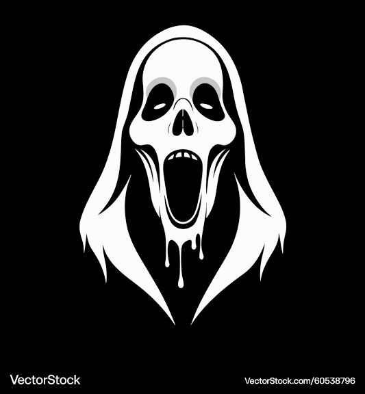 Screaming Skull Ghost – Royalty-Free Vector | VectorStock