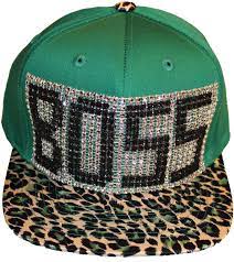 Boss Hat Green Cheetah With Bling Lettering By Ladybosslifestyle Bling Boss Lady Boss Snapback Hat Business Leopard A Green Cheetah Boss Lady Hats