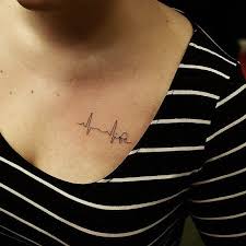 Above The Heart Heartbeat Tattoo Tattoos Heartbeat Tattoo With Name