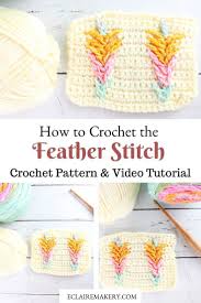 Intarsia crochet is an incredible techniques which allows us to use two (or more) different colors in this is a step by step tutorial for beginner and lets start with something simple. Feather Stitch Intarsia Crochet Stitch Pattern Tutorial Crochet Stitches Patterns Crochet Crochet Stitches Unique