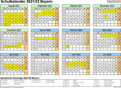 Checke die nächsten termine rechtzeitig, damit die planung der urlaubsreise gelingt und der erholung nichts im wege steht. Schulkalender 2021 2022 Bayern Fur Pdf