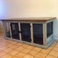 Farmhouse Double Dog Kennel Dog Crate Furniture Dog Crate Dog Kennel