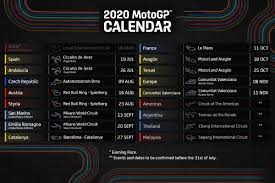 Motogp Live Streaming Telecast Race Calender 2020 Information