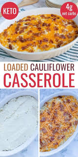 Keto vegan cheesy garlic mashed cauliflower hayl s kitchen.this loaded cauliflower, made with butter, sour cream, chives, cheddar cheese and bacon, is the ultimate in low carb comfort food! Loaded Cauliflower Casserole Keto Low Carb Yum