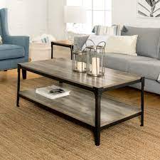 Replicated blackened wood finish with gray textural. Manor Park 3 Piece Rustic Coffee Table Set Grey Wash Walmart Com Walmart Com