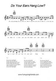 Do Your Ears Hang Low Free Sheet Music Children Songs Lyrics Funny Songs Childrens Songs