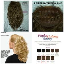 Paula Young Long Curly Textured Light Golden Brown Clip In Comb Ponytail