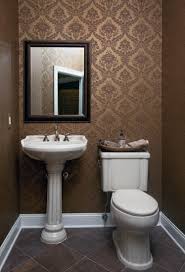 A small room that is used only briefly can handle a bold and cheerful color like this. Wallpapered Powder Room Traditional Powder Room New York By Ella Design Group Houzz