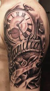 Time Tattoo By Carl Grace Post 1974 Watch Tattoos Time Tattoos Half Sleeve Tattoos For Guys