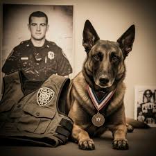 Police k-9 dogs with courage