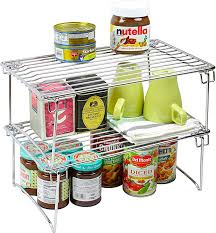 2 Pack Decobros Stackable Kitchen Cabinet Kitchen Organizing Stackable 2 Pack In 2020 Kitchen Cabinet Organization Cabinet Organization Kitchen Furniture Storage