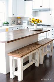 This detailed tutorial includes upcycled table, rustic wood coffee sign and a shelf with hooks. Diy Kitchen Benches Budget Kitchen Ideas Old Salt Farm Farmhouse Kitchen Design Farmhouse Style Kitchen Home Decor