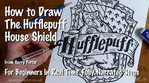 #hufflepuff #hogwarts house colors #hogwarts house pride #newt #fantastic beast and where to find them #fantastic beasts and where to find them. How To Draw The Hogwarts Houses Coat Of Arms Gryffindor Slytherin Ravenclaw And Hufflepuff Youtube