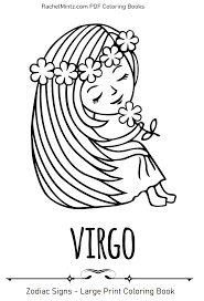 Large Print Coloring For Visually Impaired Large Prints Coloring Books Zodiac Signs
