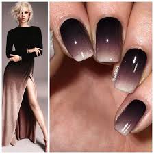 A light color on the top of the nail gradually blends into a darker color toward the tip. Lieve91 On Instagram Simple Ombre Inspired By The Dress By Antidote Fall Winter 2015 Pepe