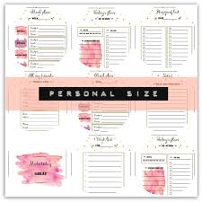 Brighten Up Your Life Filofax Personal Inserts Shopping List Daily Planner Meal List Address Page And More Filofax Personal Filofax Planner